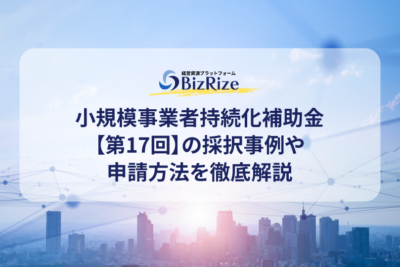 小規模事業者持続化補助金【第17回】の採択事例や申請方法を徹底解説